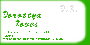 dorottya koves business card