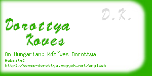 dorottya koves business card